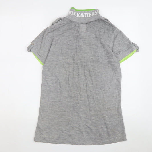 Mens UK Size S Beck & Hersey Grey  T-Shirt