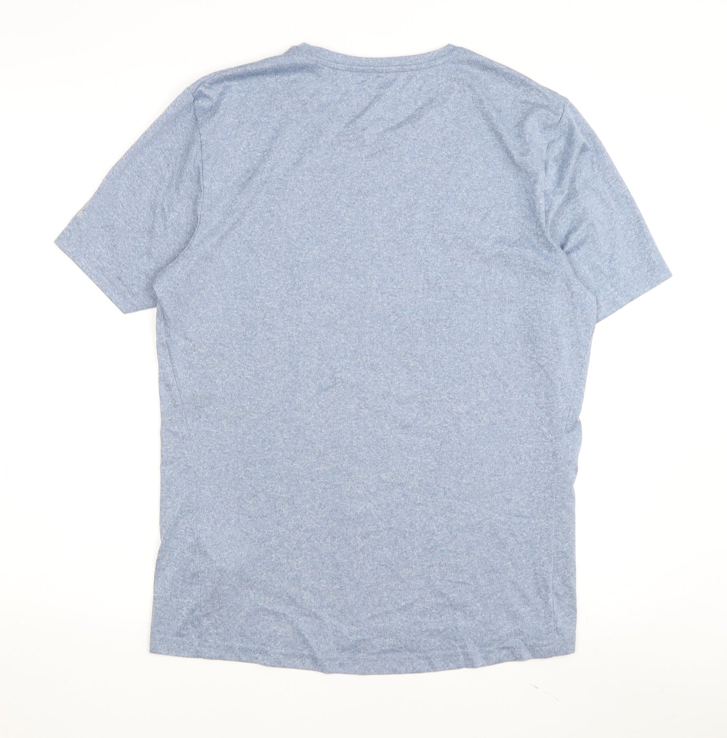 Reebok Men's Blue M Sports T-Shirt, Graphic Print, Moisture Wicking