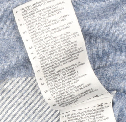 Reebok Men's Blue M Sports T-Shirt, Graphic Print, Moisture Wicking