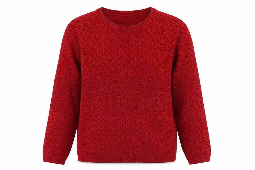 Womens UK Size S Isle Essentials Red Pullover Jumper