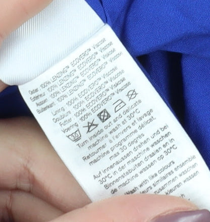 Hush Women's Blue Animal Print Midi Dress Size 10