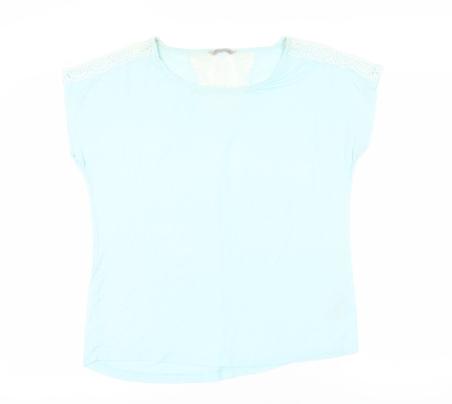 Womens UK Size 14 Marks and Spencer Blue Basic T-Shirt