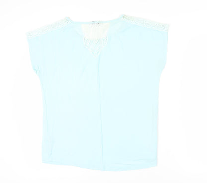 Womens UK Size 14 Marks and Spencer Blue Basic T-Shirt