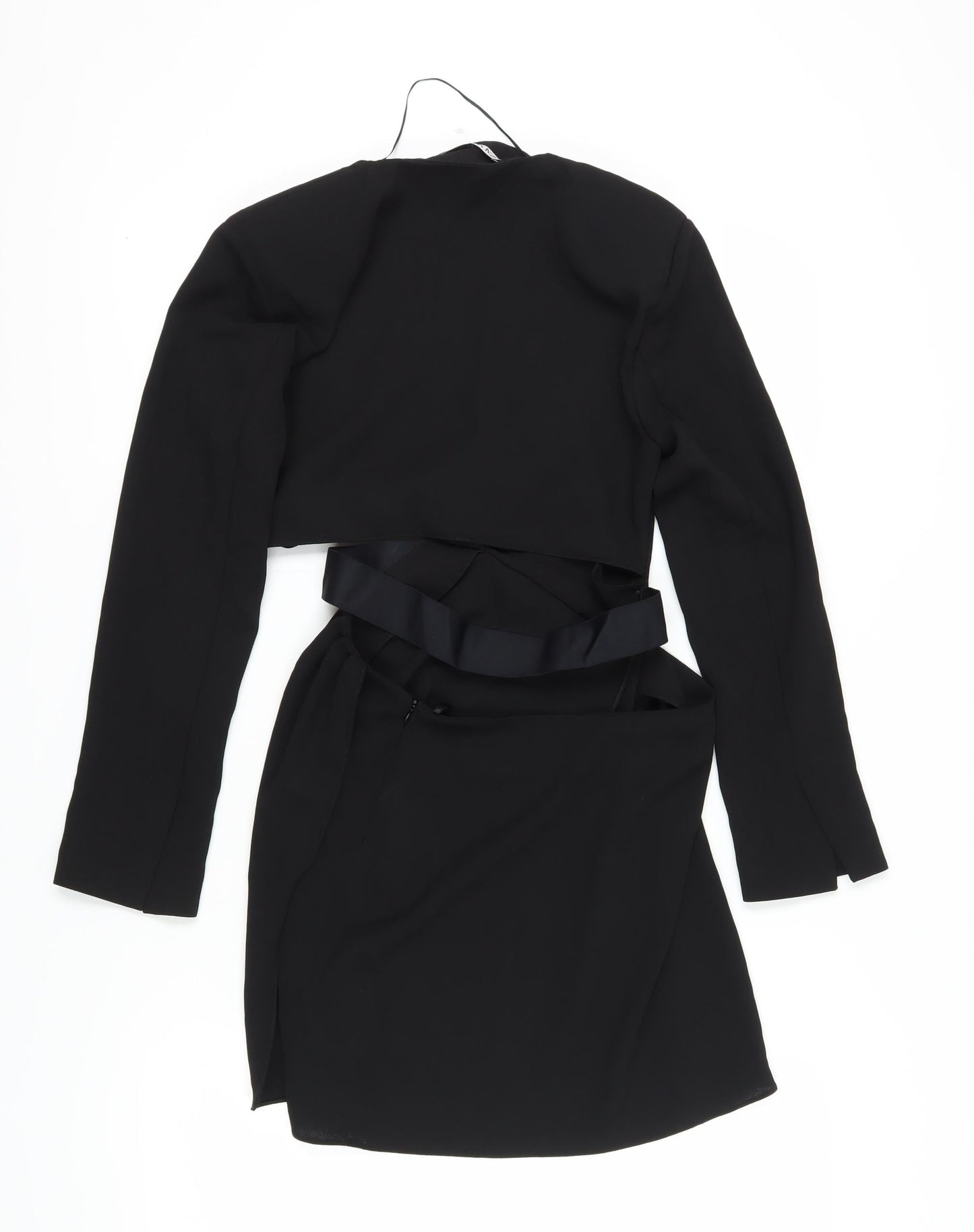 Zara Women's Black Bodycon Dress - M V-Neck Party