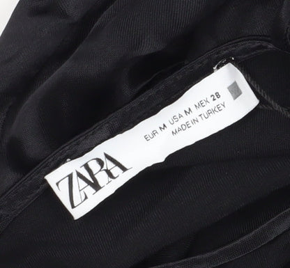 Zara Women's Black Slip Midi Dress, M, Party/Cocktail