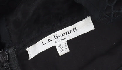 L.K. Bennett Women's Black Sleeveless Sheath Dress, Size 6
