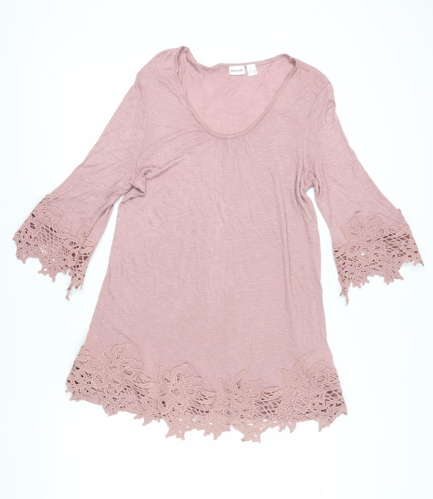 Womens UK Size L Body Flirt Pink Tunic Blouse