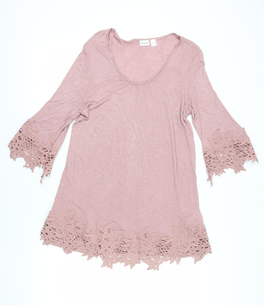 Womens UK Size L Body Flirt Pink Tunic Blouse