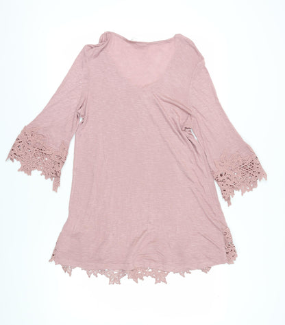 Womens UK Size L Body Flirt Pink Tunic Blouse