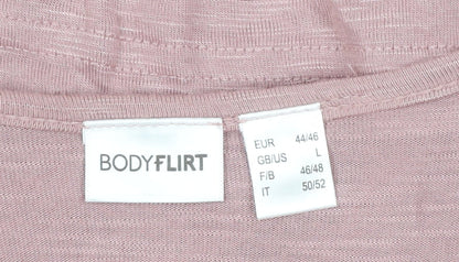 Womens UK Size L Body Flirt Pink Tunic Blouse