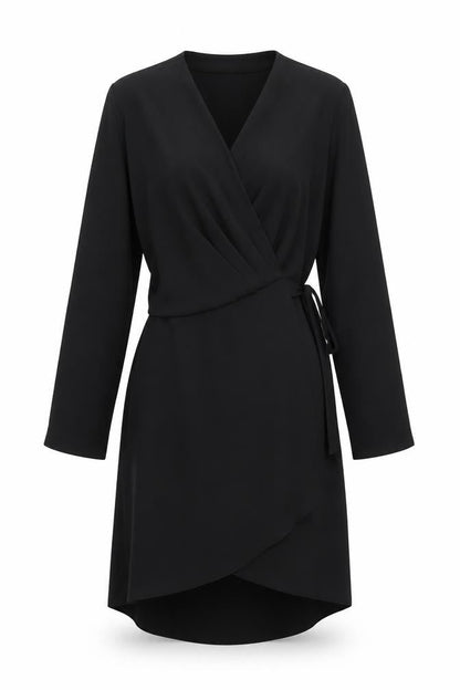 Zara Women's Black Wrap Dress, Size 14, Party Ready