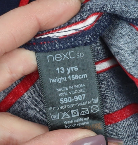 Next Girls Multicoloured Striped A-Line Dress 13 Years