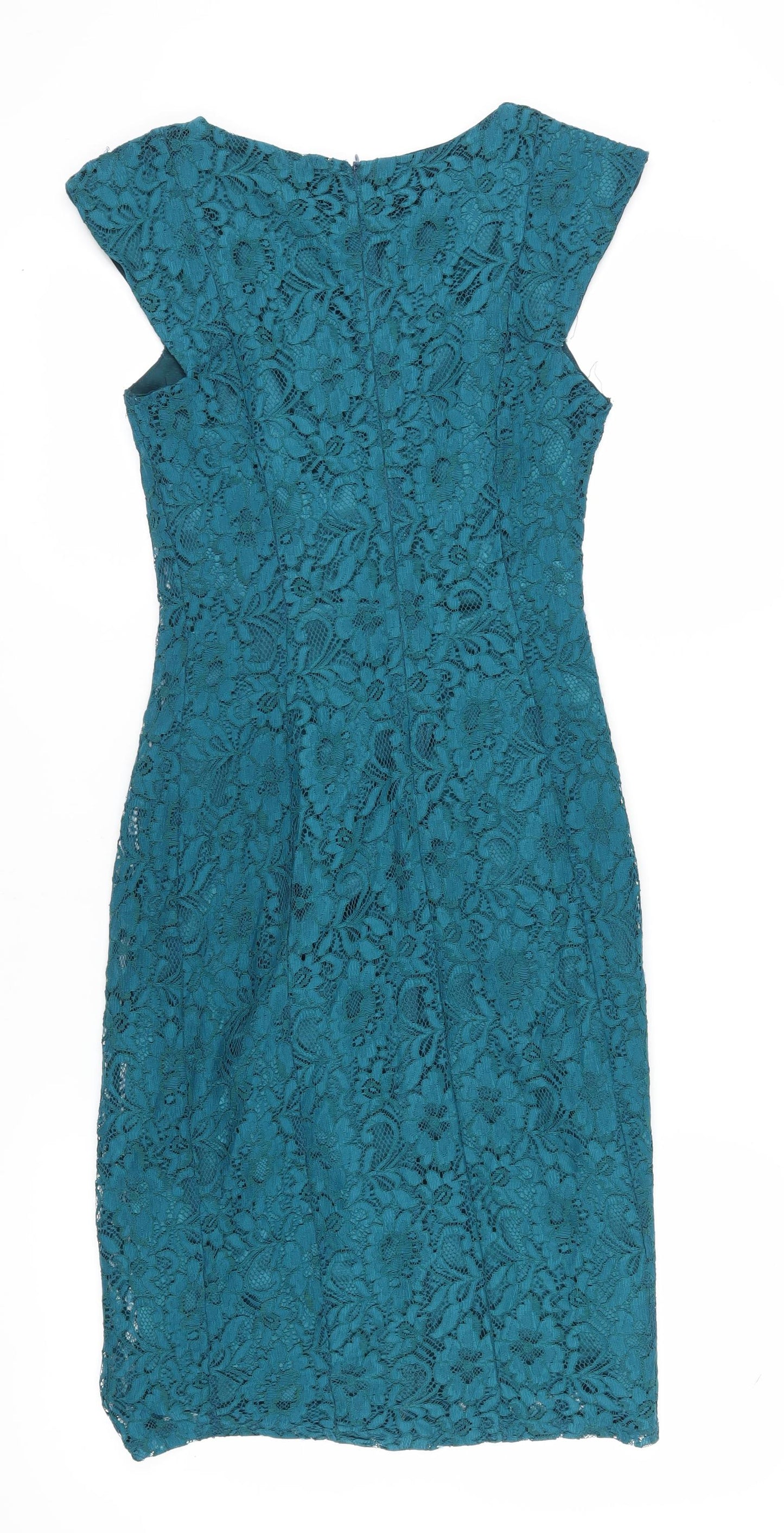 Apricot Women's Green Lace Sheath Dress S
