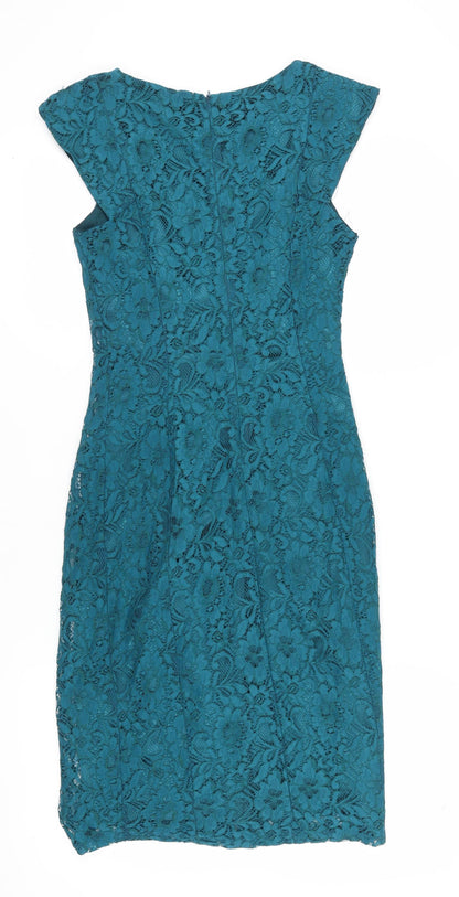 Apricot Women's Green Lace Sheath Dress S