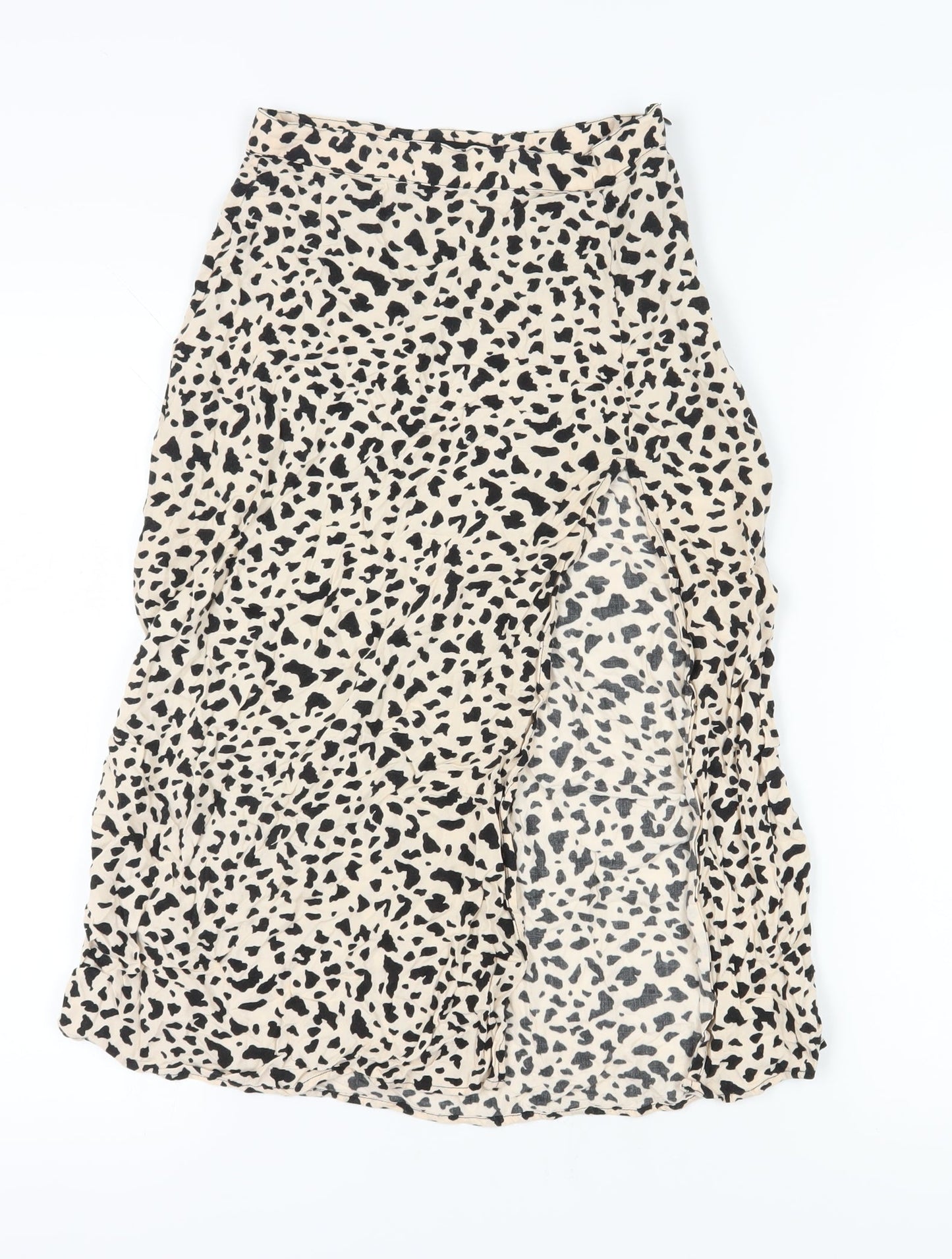 Motel Women's Black Animal Print Skirt 2XS