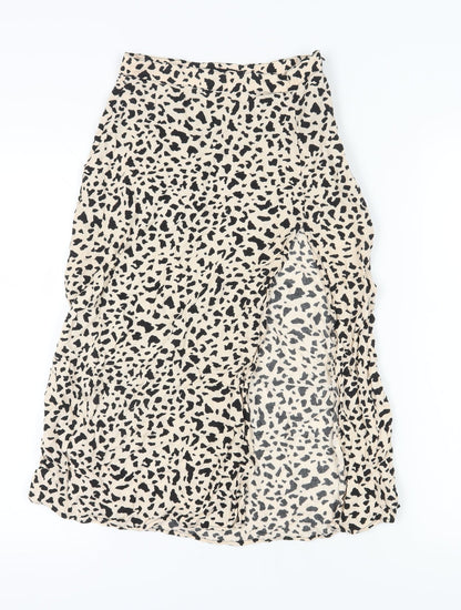 Motel Women's Black Animal Print Skirt 2XS