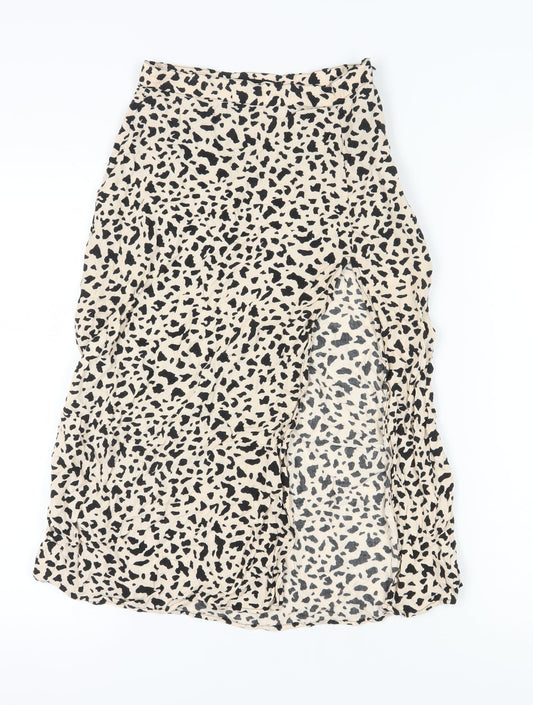 Motel Women's Black Animal Print Skirt 2XS