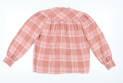 Womens UK Size 8 Fat Face Pink Tunic Blouse