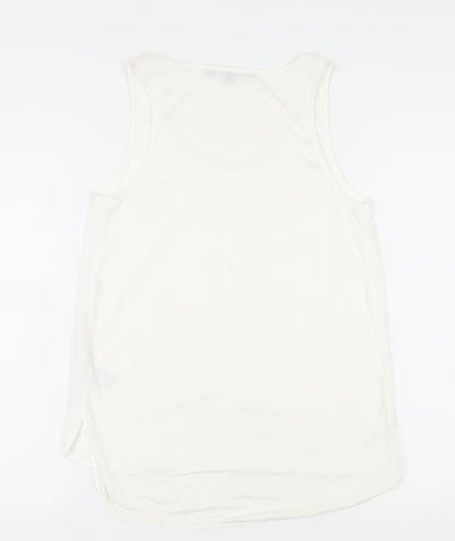 Womens UK Size M French Connection White Basic Tank