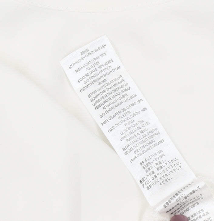 Womens UK Size M French Connection White Basic Tank
