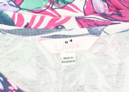 Womens UK Size 14 Julipa Multicoloured Basic T-Shirt