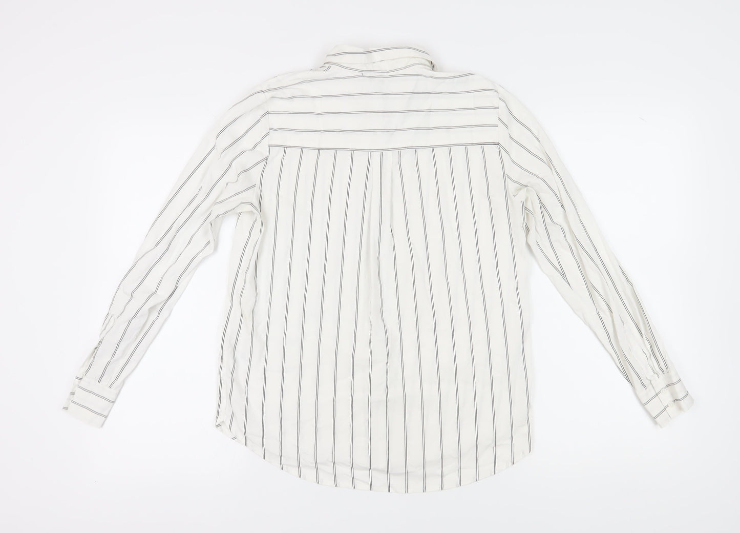 Womens UK Size 8 H&M White Basic Button-Up