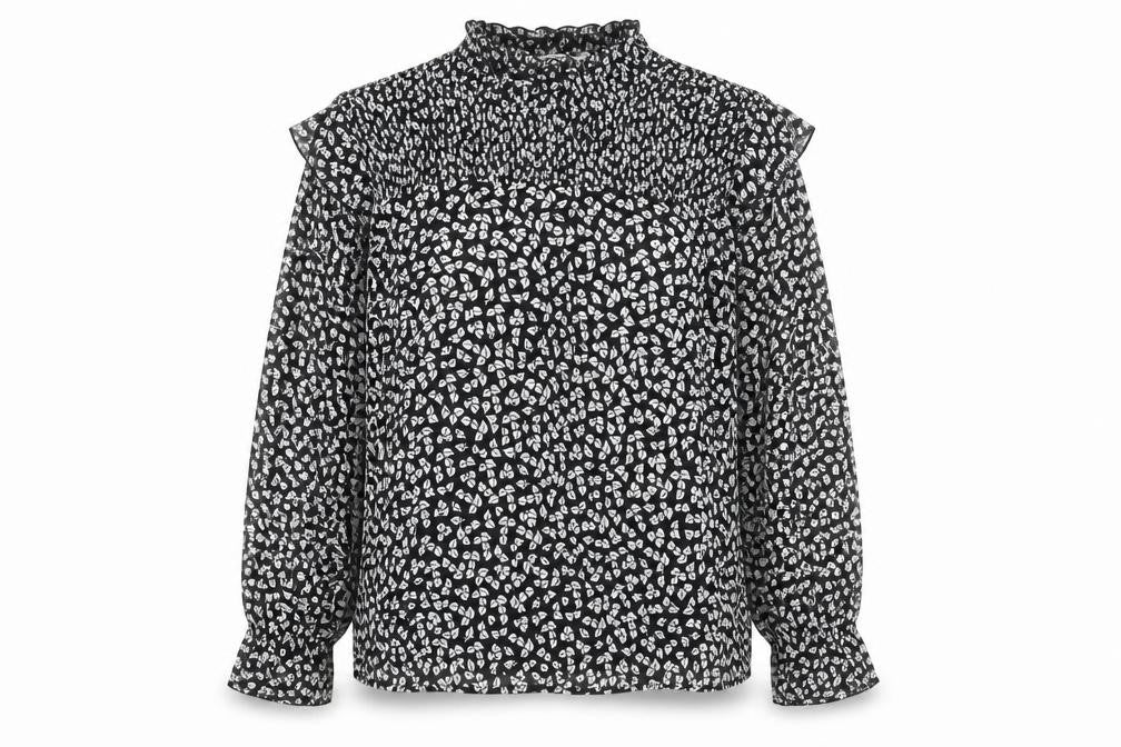 Womens UK Size 16 Warehouse Black Tunic Blouse