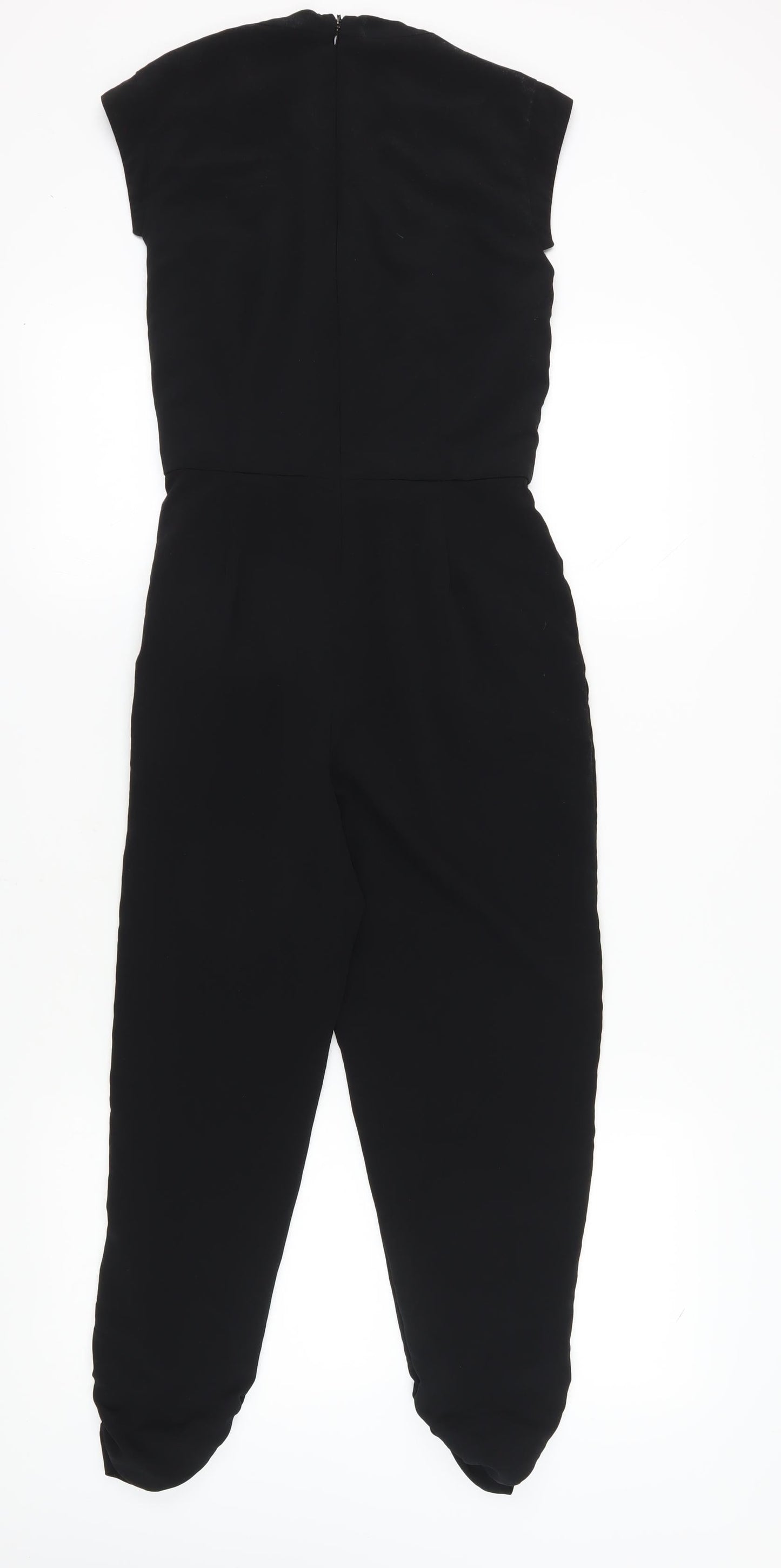 River Island Women's Black Jumpsuit Size 10 Sleeveless V-Neck