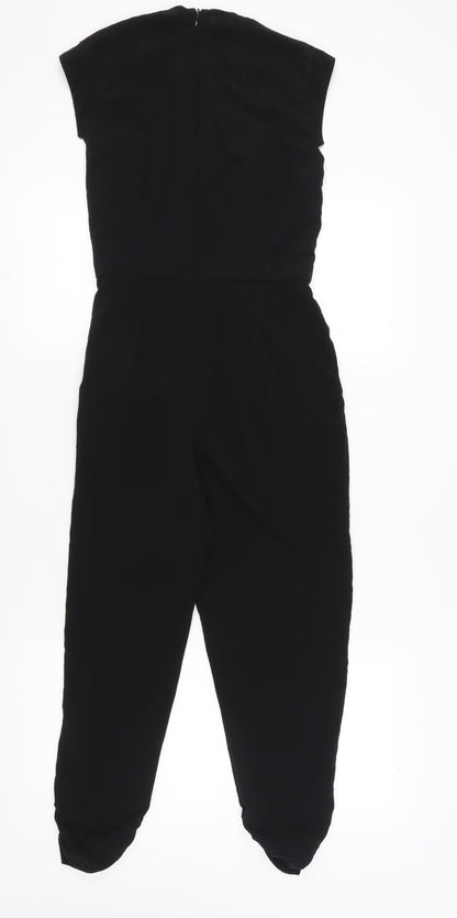 River Island Women's Black Jumpsuit Size 10 Sleeveless V-Neck