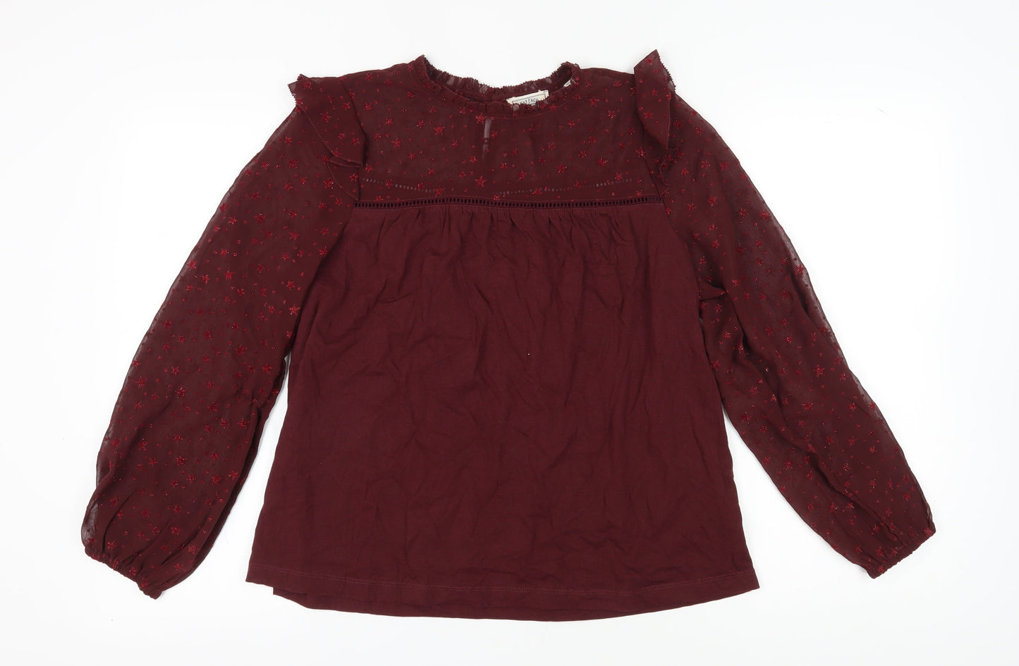 Womens UK Size 12 Fat Face Red Tunic Blouse