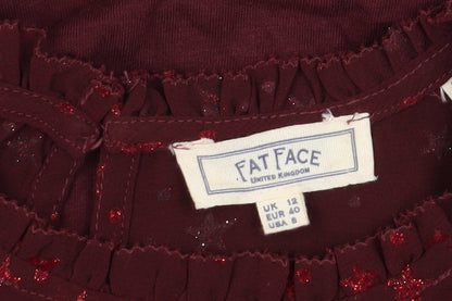 Womens UK Size 12 Fat Face Red Tunic Blouse