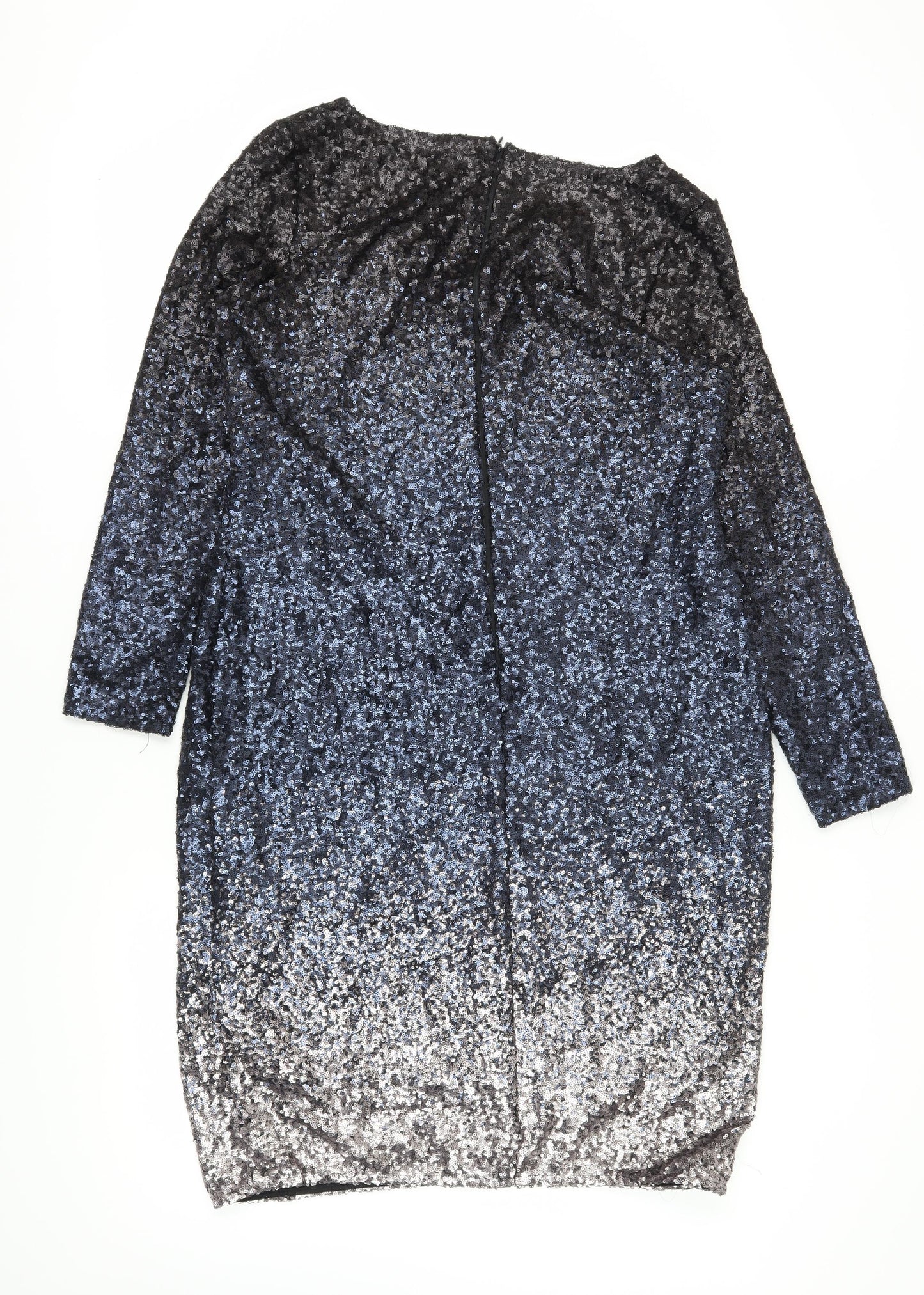 Monsoon Women's Black Sequin Sheath Dress Size 18