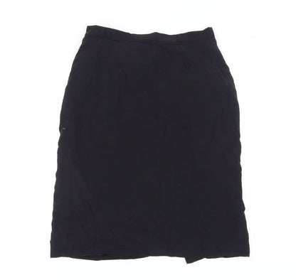 Dorothy Perkins Women's Black Midi Pencil Skirt Size 14