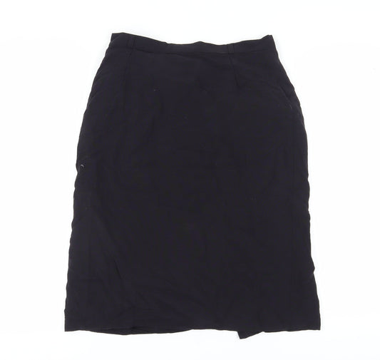 Dorothy Perkins Women's Black Midi Pencil Skirt Size 14