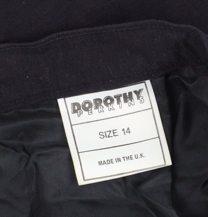 Dorothy Perkins Women's Black Midi Pencil Skirt Size 14