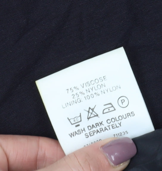 Dorothy Perkins Women's Black Midi Pencil Skirt Size 14