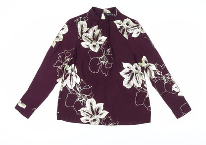 Womens UK Size 8 Dorothy Perkins Purple Tunic Blouse