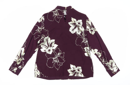 Womens UK Size 8 Dorothy Perkins Purple Tunic Blouse