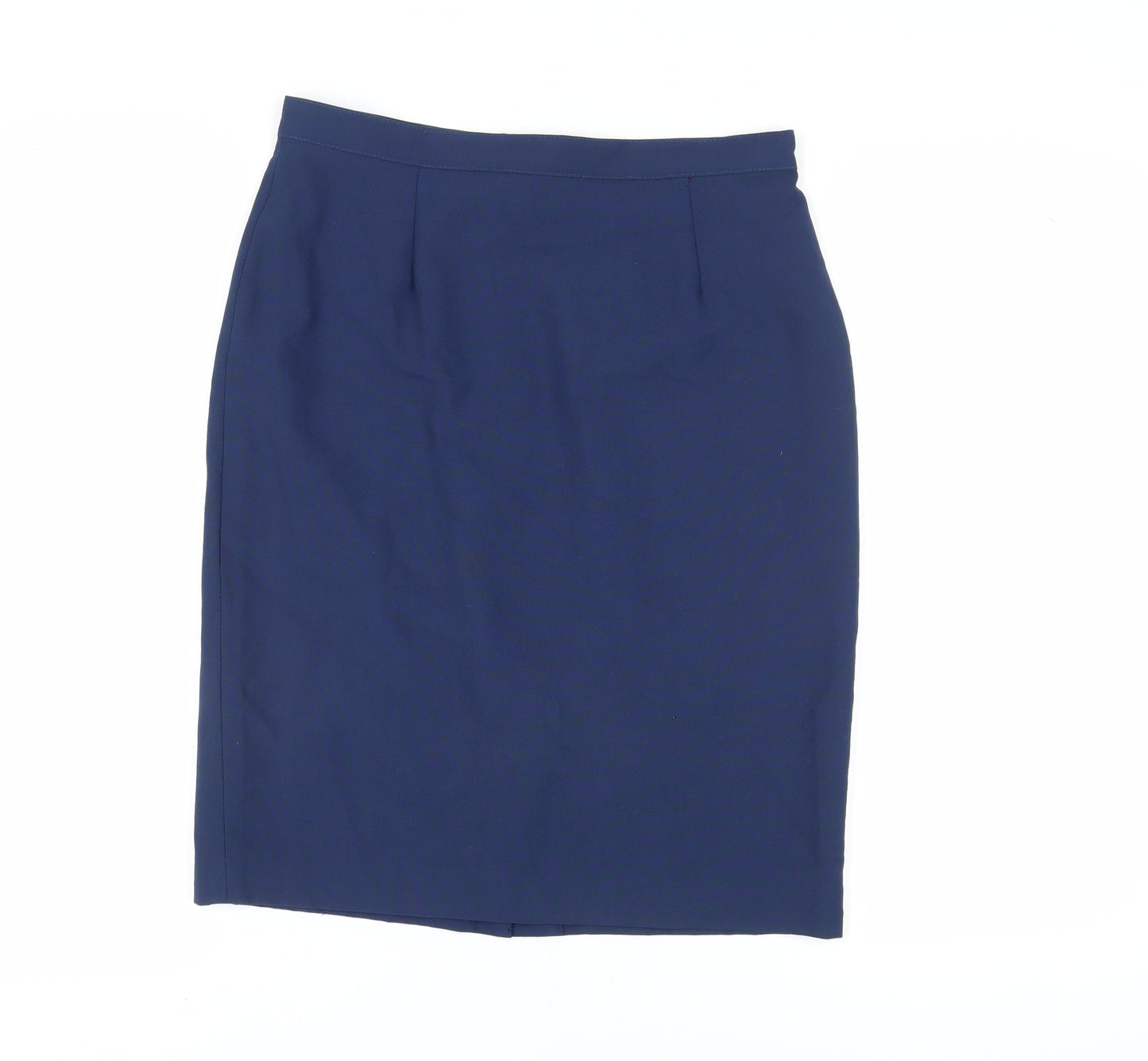 Garey Petites Women's Blue Wool Pencil Skirt Size 14