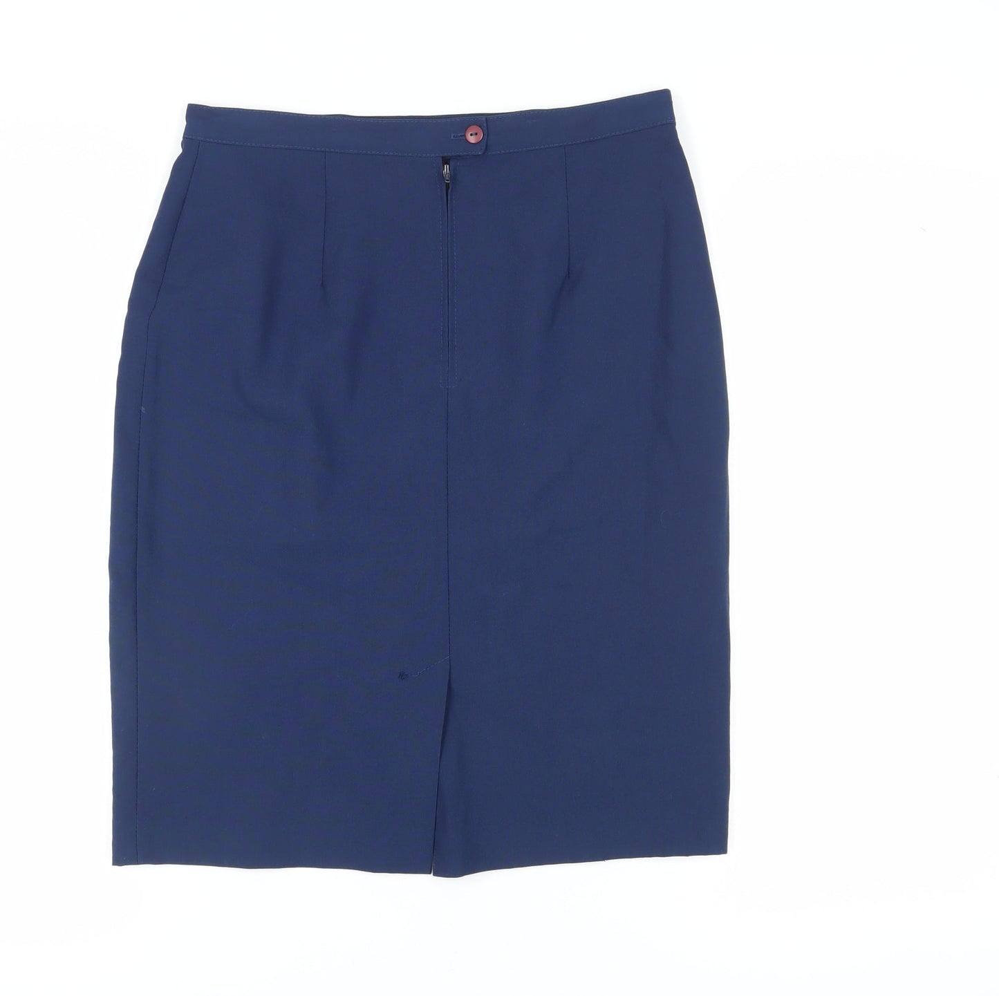 Garey Petites Women's Blue Wool Pencil Skirt Size 14