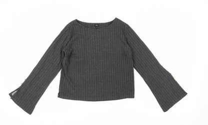 Womens UK Size 10 River Island Grey  T-Shirt
