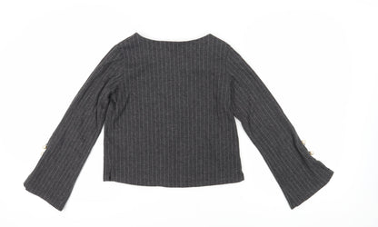 Womens UK Size 10 River Island Grey  T-Shirt