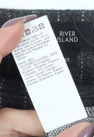 Womens UK Size 10 River Island Grey  T-Shirt
