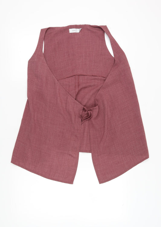 MNG Women's Pink Wrap Blouse Sleeveless Lightweight