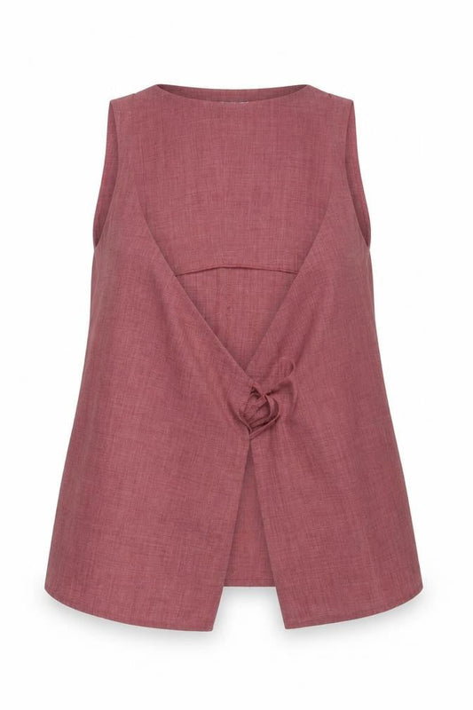 Womens UK Size L MNG Pink Wrap Blouse
