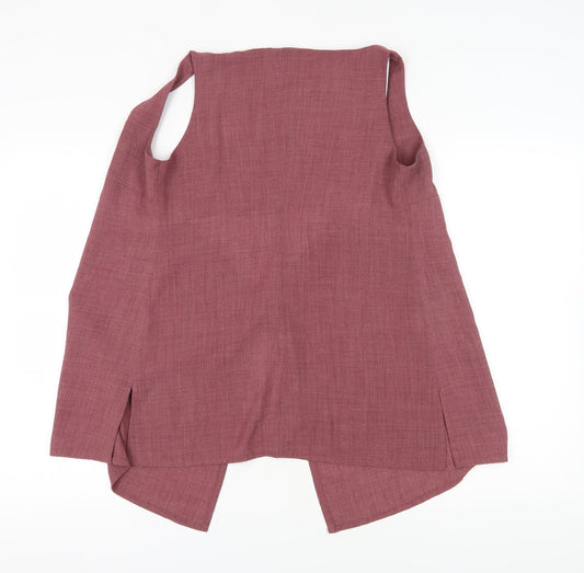 MNG Women's Pink Wrap Blouse Sleeveless Lightweight