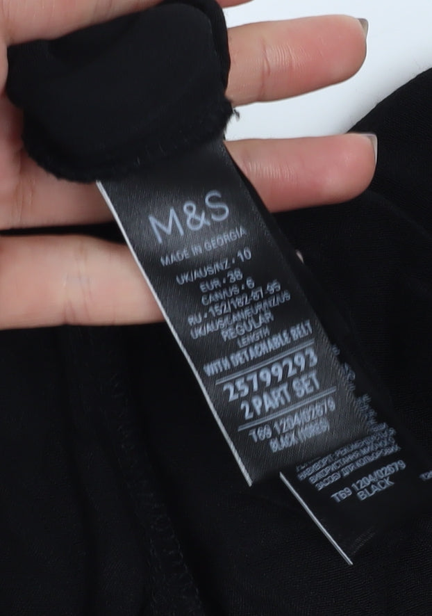 Marks and Spencer Women’s Black Long Sleeve Jumpsuit Size 10