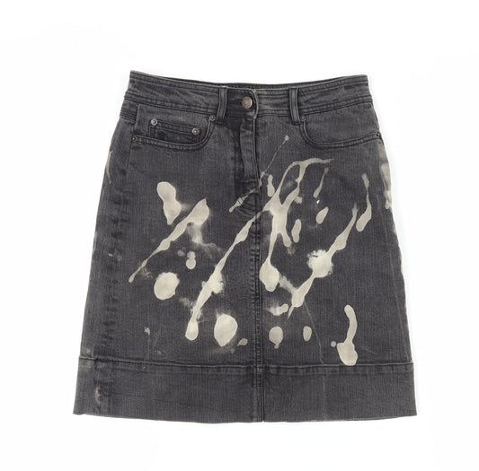 Boden Women's Grey Denim Knee Length Skirt - Size 10