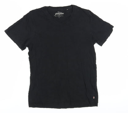 Mens UK Size S JACK & JONES Black  T-Shirt