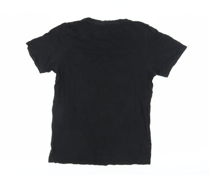 Mens UK Size S JACK & JONES Black  T-Shirt